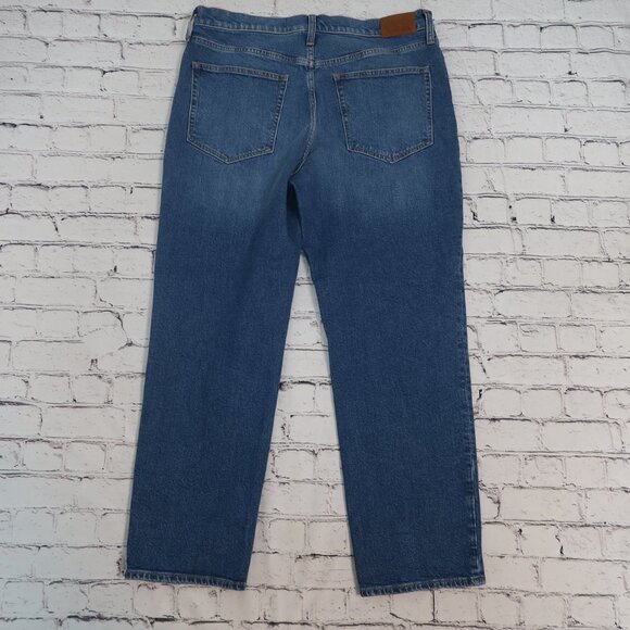 J Crew 90s Classic Straight Fit Denim Jeans in Hanger‎ Wash Size 32x28, BK659 - Picture 3 of 14